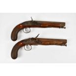 WESTLEY RICHARDS; a pair of percussion cap pistols. Condition Report: Example 1; broken hammer,