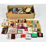 A collection of vintage advertising match books.