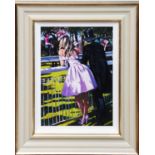 † SHERREE VALENTINE DAINES; a signed limited edition textured print, 'Vision in Pink', signed