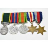 A WWII group of five medals, named to SGT C.Biggs RA, comprising 1939-45 Star, France and Germany