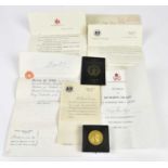 ELKINGTON & CO; a French 9ct yellow gold medal awarded to Mr George Reeves-Smith for cookery, approx