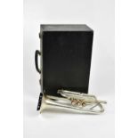 BARRATTS OF MANCHESTER; a nickel plated trumpet with case.