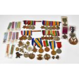 A selection of medals both WWI and WWII, comprising of WWI 14-15 trio named to PTE J.Ford, Royal