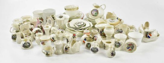 VARIOUS EXHIBITIONS; a collection of crested ware including Wembley 1924.