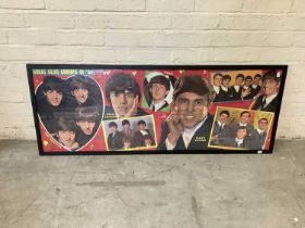 A 1964 pop poster featuring The Beatles, The Rolling Stones, Dave Clark Five, Gerry And The