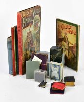 A small mixed lot of assorted ephemera and children’s games, to include a leather cased Patience