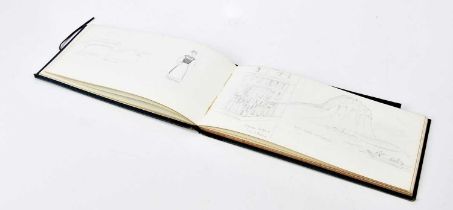 A late 19th century artist's sketchbook containing a selection of well executed drawings,