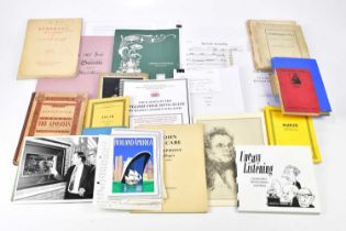 CLASSICAL MUSIC INTEREST; a collection of books and ephemera, formerly the property of music