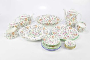 MINTON; a part tea and dinner service in the 'Haddon Hall' pattern. Condition Report: Some minor