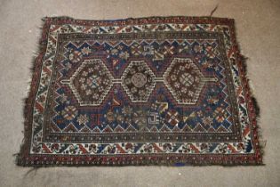 A red ground woven Bokhara rug, 155 x 115cm.