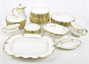 ROYAL CROWN DERBY; a forty-six piece part dinner service in the 'Lombardy' pattern. Condition