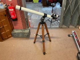 PERFEX; a model AE-61 telescope, with tripod, lenses and case, length of telescope 89cm.