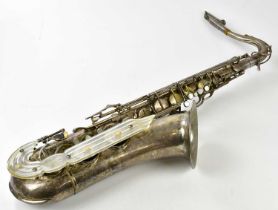 KEILWERTH; a silver plated tenor saxophone, S.N: 48040, with mother of pearl keys, in hard case.