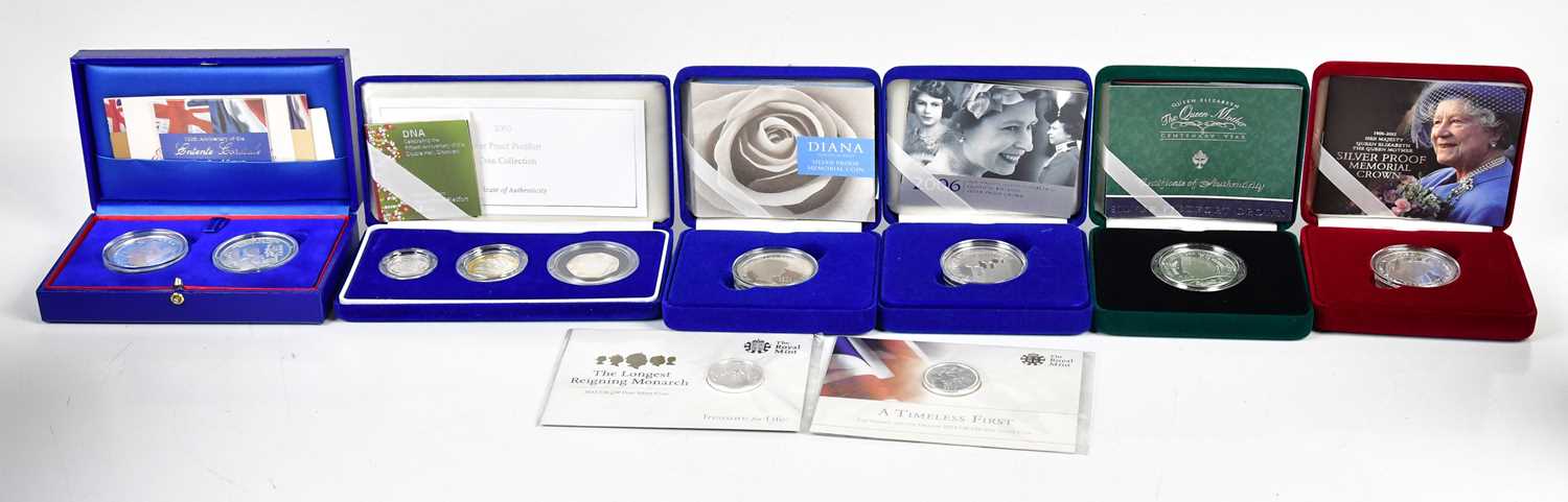ROYAL MINT; a 2003 United Kingdom silver Piedfort £1 coin set, comprising £1, £2, and 50p, with