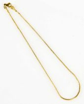 THEO FENNELL; an 18ct yellow gold anklet, length 25cm, approx. 3.5g, boxed.