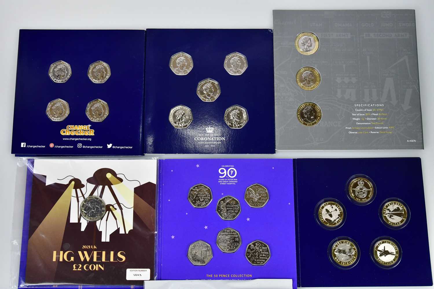 ELIZABETH II; a collection of coins to include the Royal Mint 2020 brilliant uncirculated annual - Image 2 of 3
