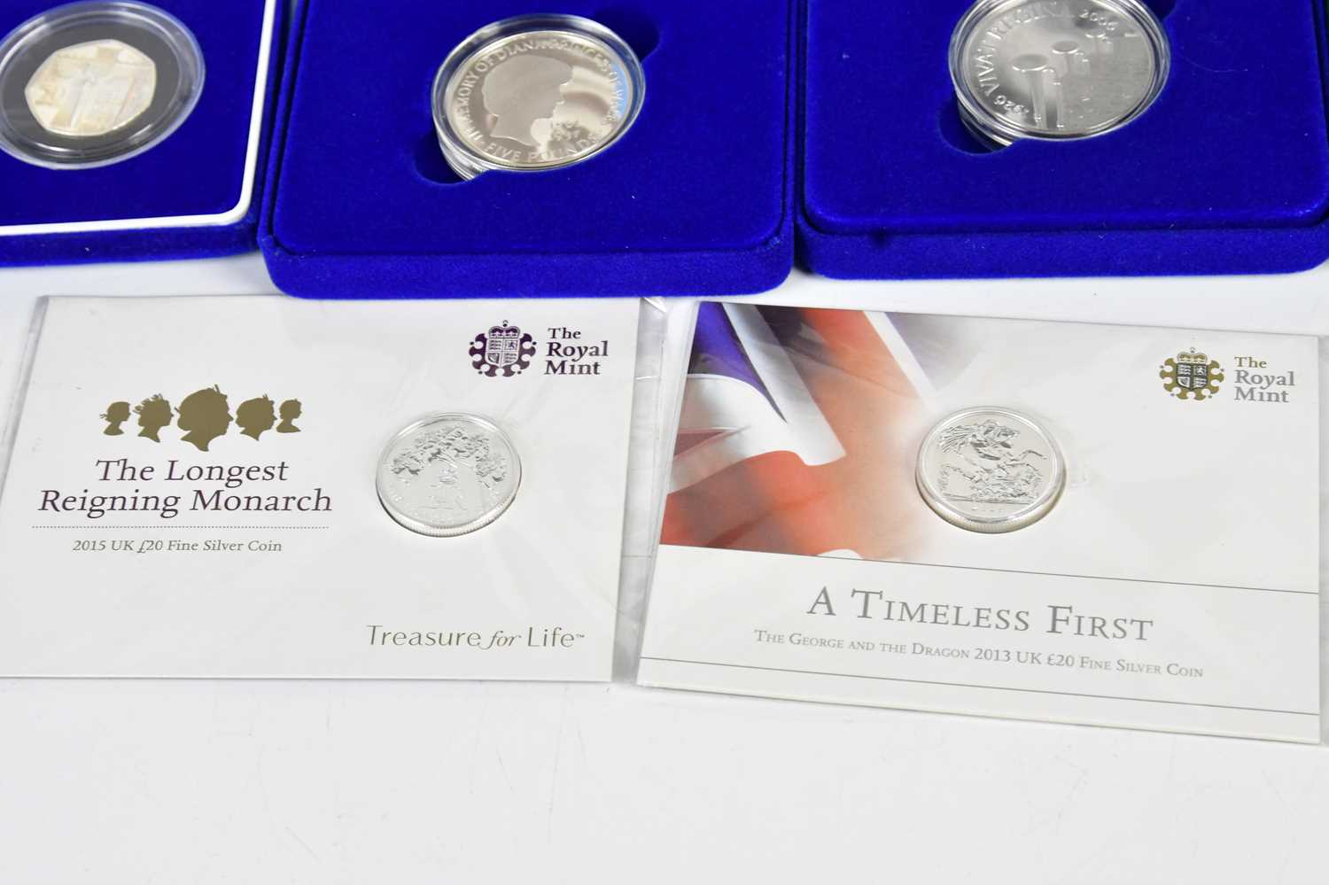ROYAL MINT; a 2003 United Kingdom silver Piedfort £1 coin set, comprising £1, £2, and 50p, with - Image 2 of 5