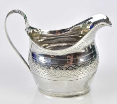 SAMUEL GODBEHERE, EDWARD WIGAN & JAMES BOULT; a George III hallmarked silver cream jug with pin