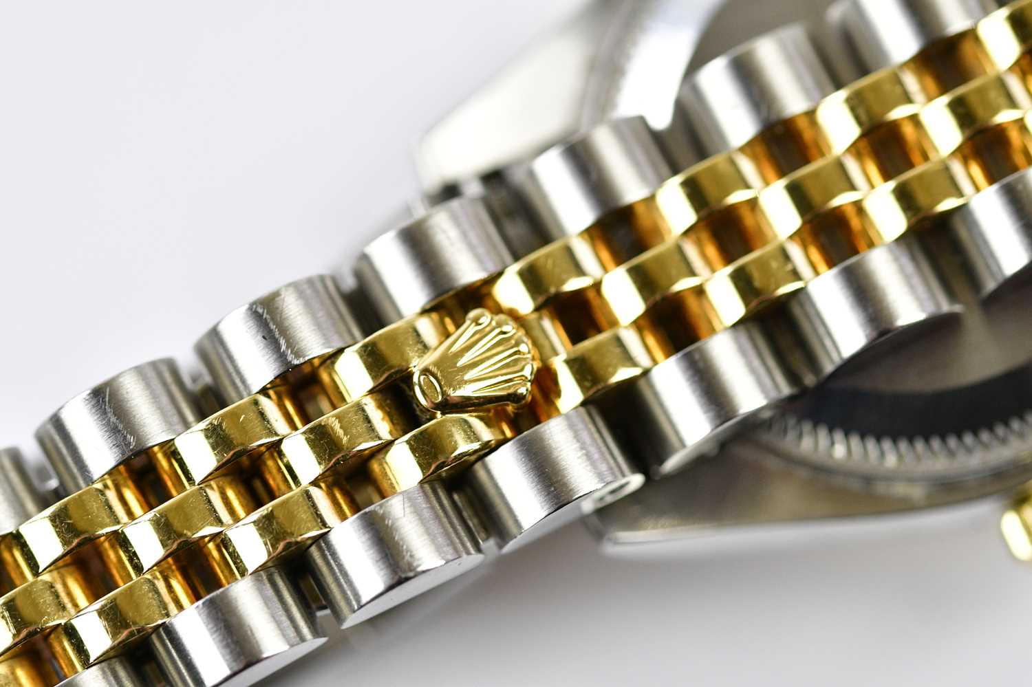 ROLEX; a lady's 18ct yellow gold stainless steel Oyster Perpetual Datejust wristwatch purchased - Image 4 of 7