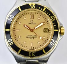 OMEGA; a stainless steel gentleman's Seamaster Professional 200m wristwatch with date aperture and