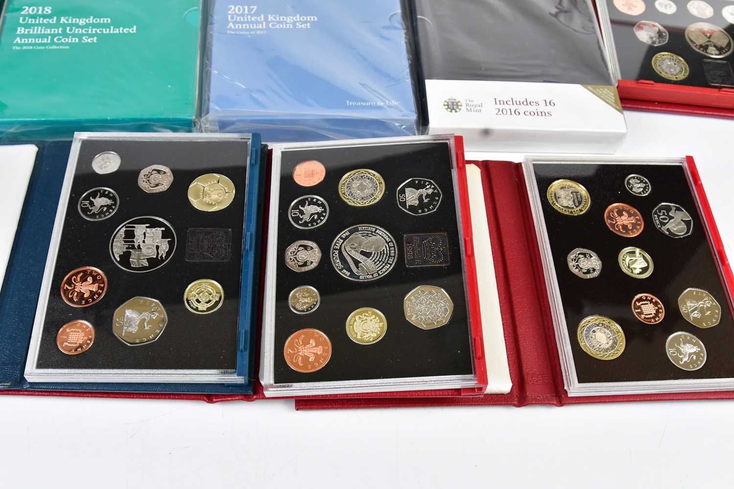 ROYAL MINT; a collection of twelve annual coin sets, comprising 1996, 1997 Deluxe, 1998 Deluxe, 1999 - Image 4 of 4