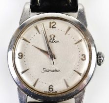 OMEGA; a gentleman's vintage Seamaster stainless steel automatic wristwatch, diameter 34mm,