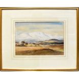 PERCY LANCASTER (1878-1951); watercolour, 'Early Snow on the Fells', signed lower right, 26 x