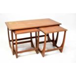 G PLAN; a 1960s retro teak 'Astro' nest of three tables, largest 51 x 100 x 49cm.