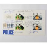 THE GREAT TRAIN ROBBERY; a first day cover bearing the signatures of Buster Edwards, Jack Slipper,