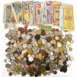 A quantity of mixed British and world coins, various ages, together with a quantity of world vintage