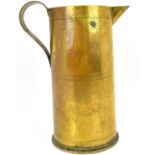 PRESTON GUILD; a George V trench art jug made from a Number I/II 1916 artillery shell case decorated