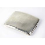 A hallmarked silver cigarette case, H V Pithey & Co, Birmingham 1919, approx. 4ozt.