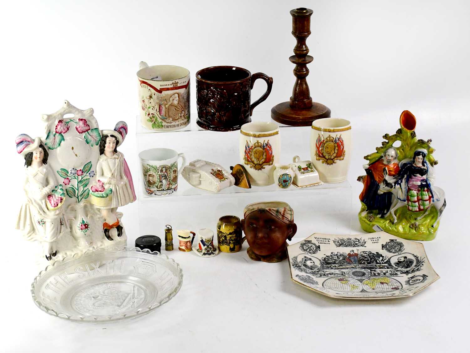 A group of late 19th and early 20th century ceramics to include various items of crested ware