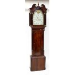 GEORGE MONKS PRESCOT (1750-1818); an 18th century mahogany eight-day longcase clock, the hood with