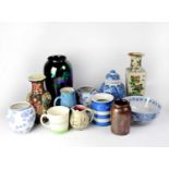 A mixed lot of ceramics to include a Sadler 'Kleen Kitchenware' milk jug, a Cornish ware pot (