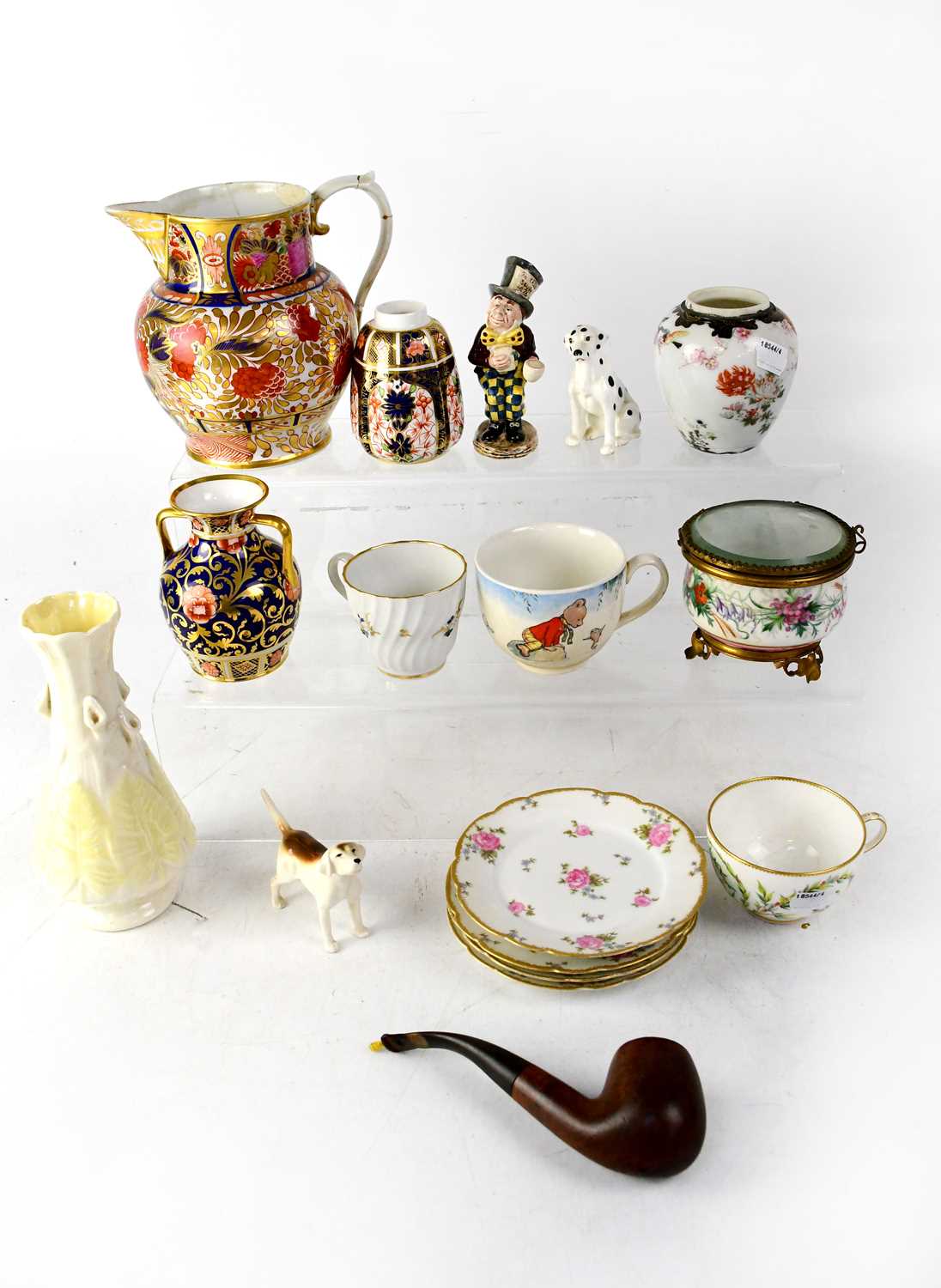 A quantity of late 19th/mid-20th century ceramics to include a Bloor Derby plate in the Imari