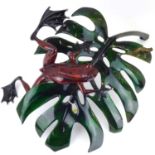 X TIM COTTERILL 'FROGMAN' (British, b. 1950-); a very large enamelled bronze sculpture of a frog,