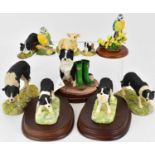 Various Collie dog ornaments to include Border Fine Arts JH58 'Sweep', A25069 'In all Weathers',