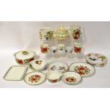 ROYAL WORCESTER; a quantity of 'Evesham' tableware to include lidded tureens, flan dishes, etc, also