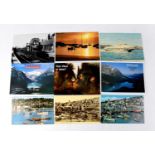 A large quantity of loose postcards, black and white and colour, mainly topographical, approx.