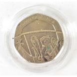 An Elizabeth II undated 20p coin (2009).
