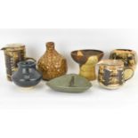 Seven items of studio pottery, various makers and sizes, height of largest 15cm (7).