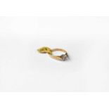 A 9ct gold illusion set solitaire diamond ring, stamped 375, size K1/2, approx. 1.7g.