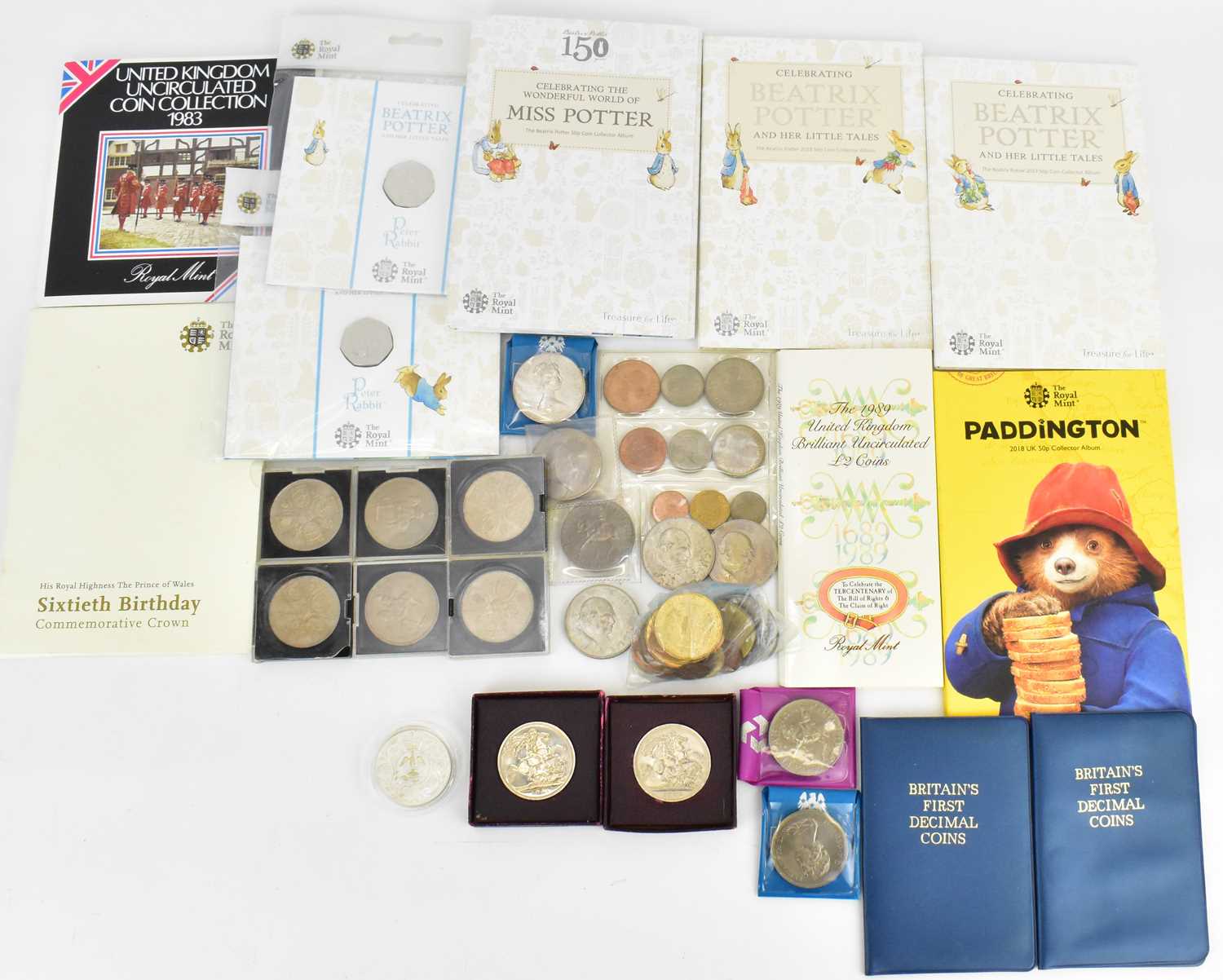 Mixed coins to include commemorative plaques, 'The 1989 United Kingdom Brilliant Uncirculated £2 - Image 2 of 3