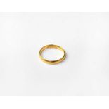 A 22ct yellow gold wedding band, size L, approx. 2.3g.