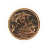 An Elizabeth II 2006 sovereign, George & Dragon, London Mint, proof, in blister pack with