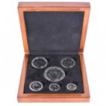 An Edward VIII 1936 New Strike pattern sterling silver coin set, featuring the uncrowned Edward,