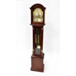 JAMES STEWART, ARMAGH; a mahogany longcase clock of small proportions, the brass and silvered dial