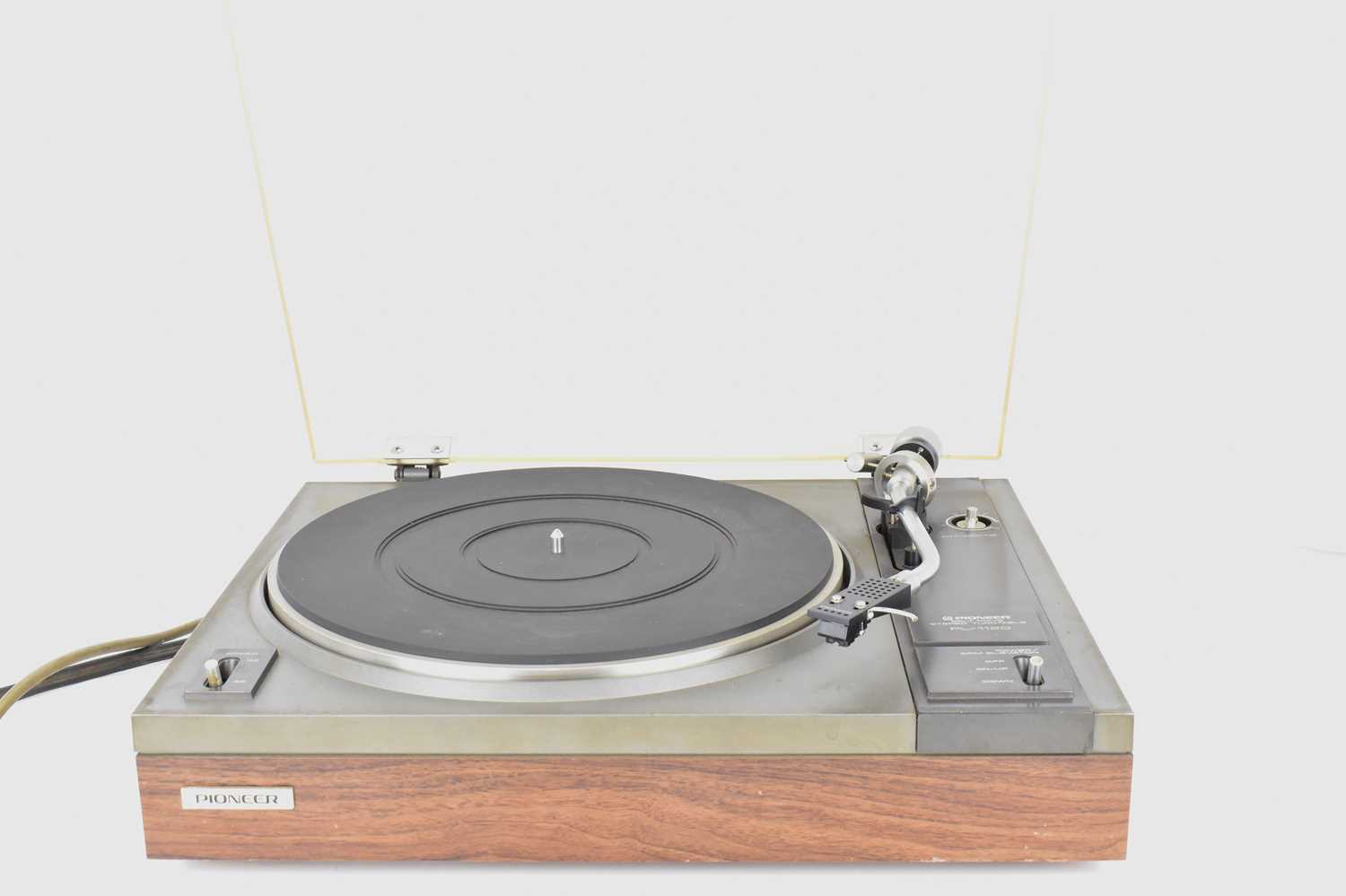 PIONEER; a 1970s stereo turntable, model no. PL-112D, boxed.Condition Report: Not tested, no