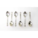 A set of six George VI hallmarked silver spoons, Atkin Bros, Sheffield 1945, combined approx. 2.2ozt